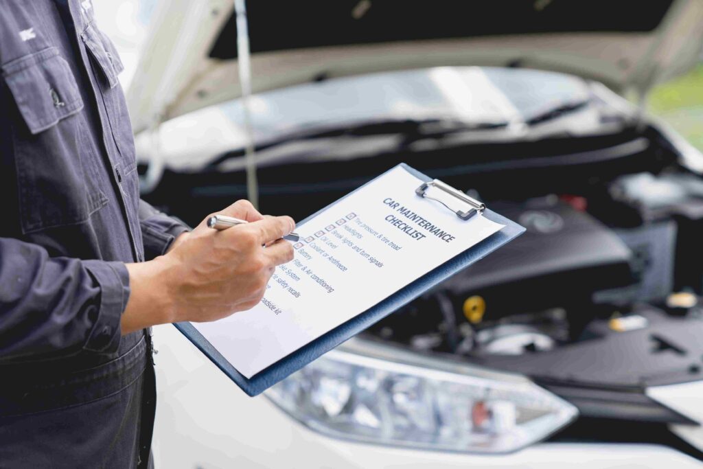 Vehicle Inspection Checklist With Auto Repair Computer Software