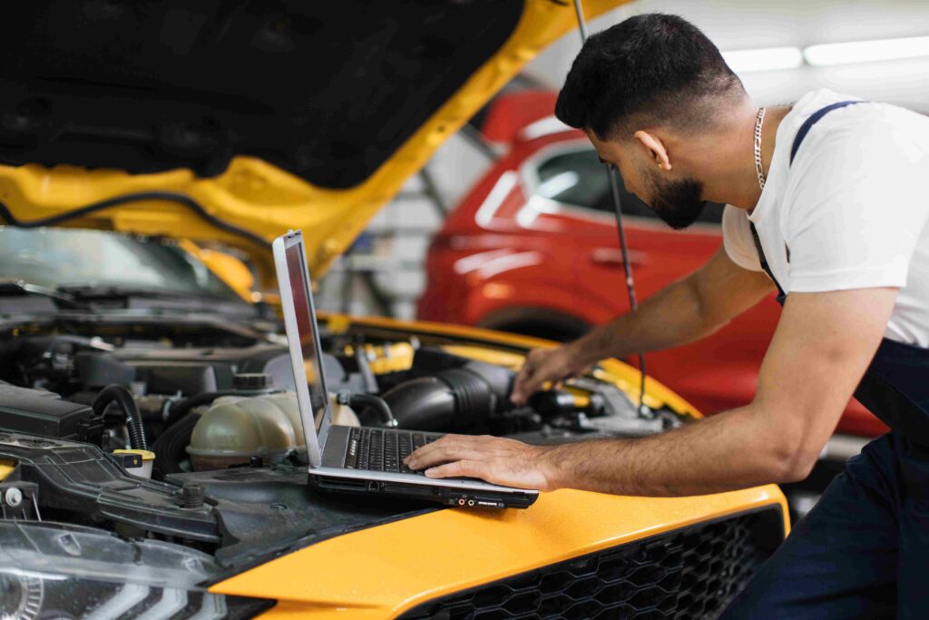 Vehicle Inspection Checklist With Auto Repair Computer Software